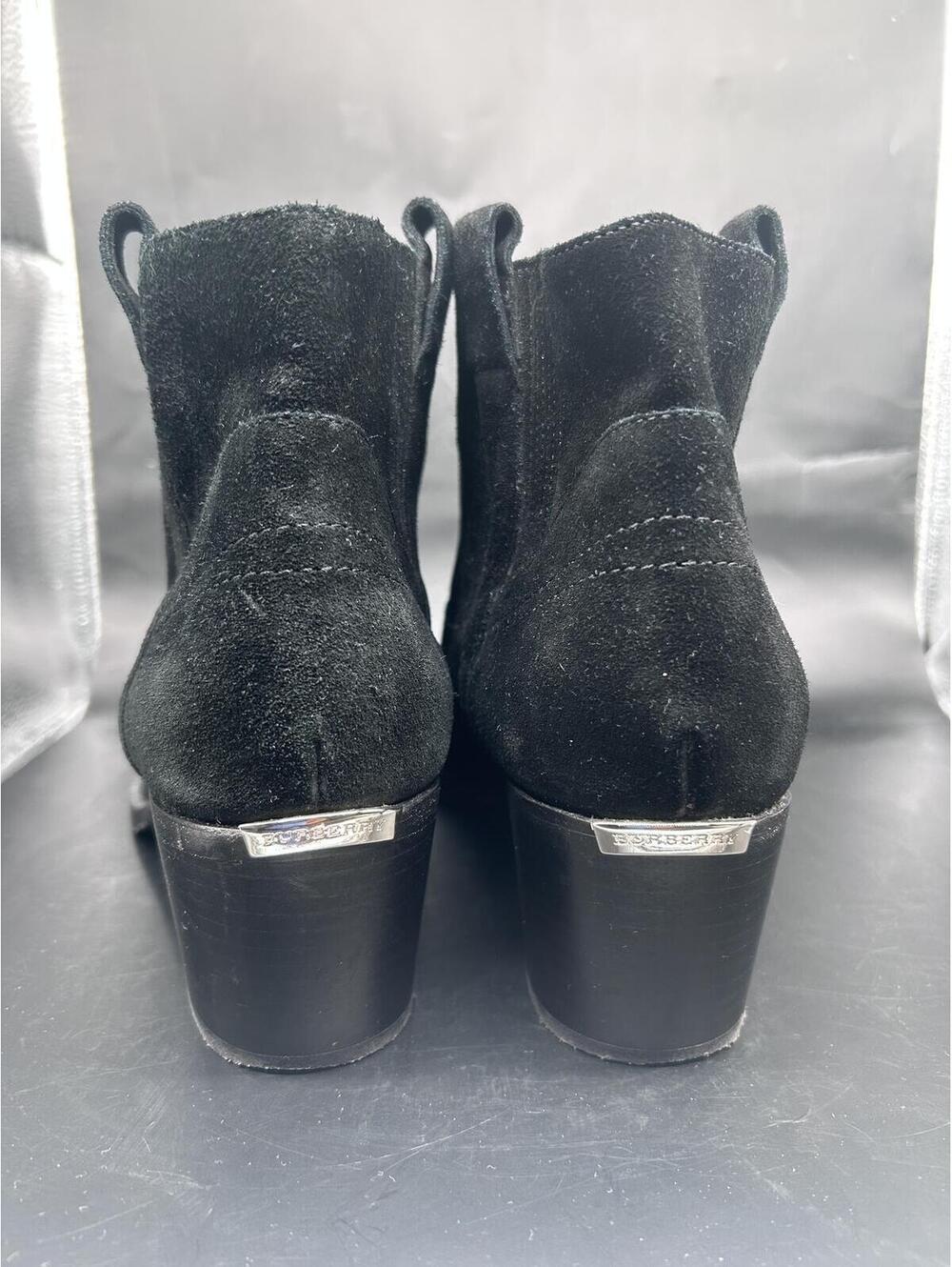 Burberry Black Suede Ankle Boots | Authentic Burberry - Picture 4 of 9